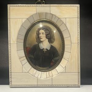 Miniature On Ivory, Lola Montez After Stieler, 19th Century.