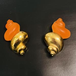 Dior, Seashell Clip-on Earrings 