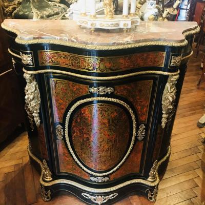 Meuble  D'Appui En Marqueterie Boulle  D'epoque Napoleon III