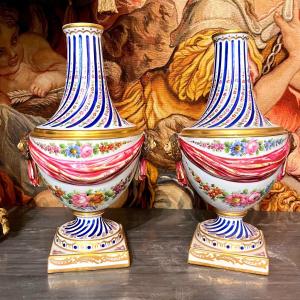 Sèvres, Château Des Tuileries, Pair Of Vases.