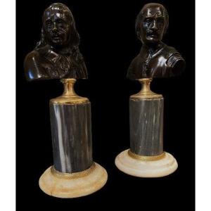 Pair Of Louis XVI Bronze Busts