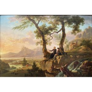 Pair Of Oils On Panel Attributed To Jl De Marne