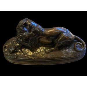 Tiger Devouring A Gazelle By Antoine-louis Barye