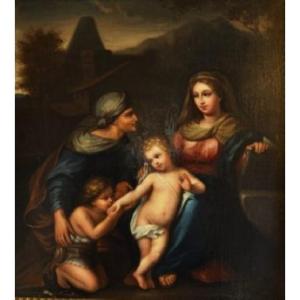 Virgin Mary With The Child Jesus And Saint John The Baptist