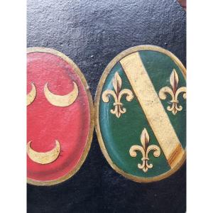 Painted Coat Of Arms Heraldic Nineteenth