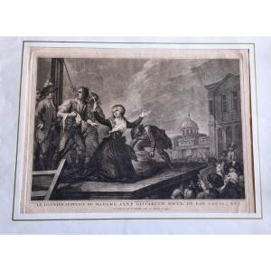 Madame élisabeth Soeur De Louis, XVI Engraving End Of The XVIIIth Royalist Souvenir