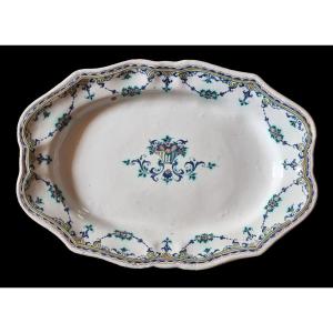 Rouen Faience Dish, 18th Louis XV Period