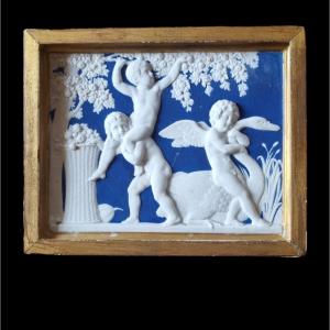 Royal Copenhagen Neoclassic Putti Porcelain Cookie Plate