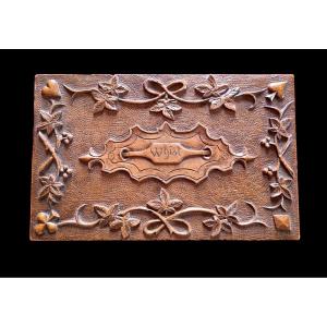 Box For The Game Of Whist Carved Wood Cards Napoleon III Period Black Forest