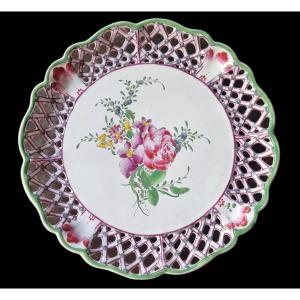 Small Open Earth Tray In Earthenware 18th Louis XV Period Strasbourg Hannong Niderviller 