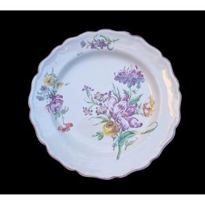 Luneville Earthenware Plate, Louis XV Period, 18th Century