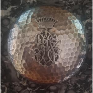 Sterling Silver And Crystal Ointment Box With County Crown No. 2