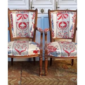 Pair Of Louis XVI Period Cabriolet Armchairs