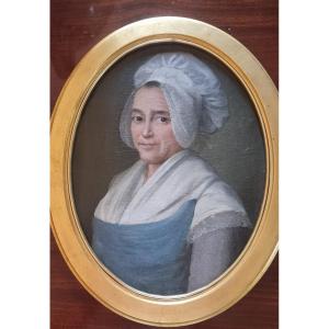 Portrait Of A Woman From 1802 Oil On Panel Chartres Champhol Normandy