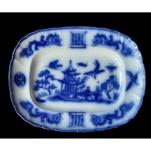 Jules Vieillard Fine Bordeaux Earthenware Chinese Style Dish China Tonkin