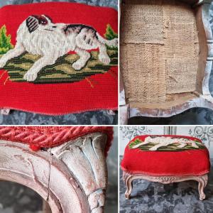 Louis XV Style Footrest Dog Stool