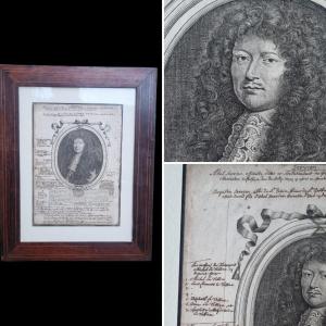 Marquis De Louvois Engraving By Larmessin 17th Century Versailles Louis XIV