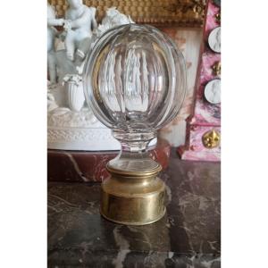 19th Century Napoleon III Crystal Stair Rail Ball