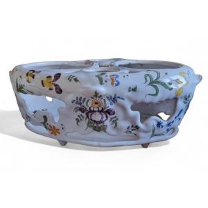 Oil Dish, Faience From The South Of France, Bordeaux, Samandé, Montpellier, Marseille? 18th Century