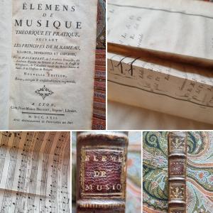 Antique Book On Opera Music, Elements Of Music By d'Alembert, 18th Century