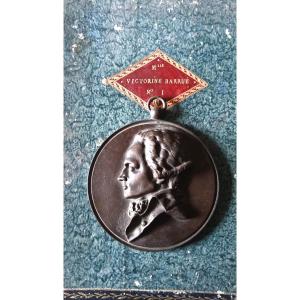 Medallion Of Robespierre's Profile, David d'Angers, French Revolution, Circa 1850, Bronze