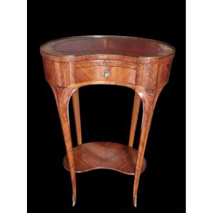 Small Kidney Table, Side Table, Marquetry, Napoleon III/louis XV Transition Period