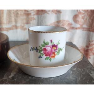 Manufacture Du Comte d'Artois - Litron Cup And Saucer - 18th Century Paris Porcelain