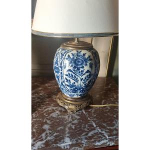 Lamp Base In Delft Faience 18th Century