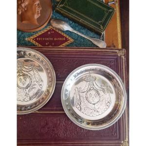 Pair Of Armes De France Couronne Royaliste Armoiries Bottle Buckles