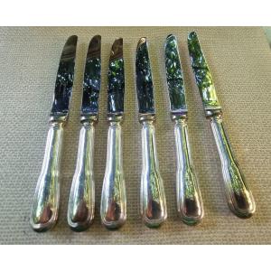 Christofle Chinon Set Of 6 Dessert, Cheese, And Salad Knives