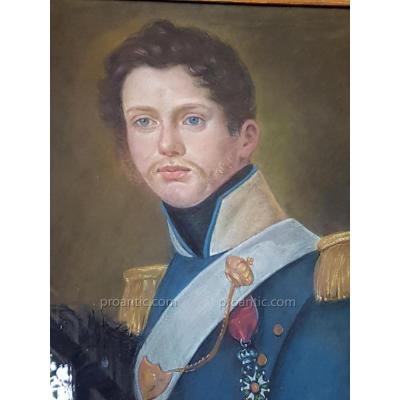 Pastel Portrait Of The Dragon Louis XVIII XIX Early Man M