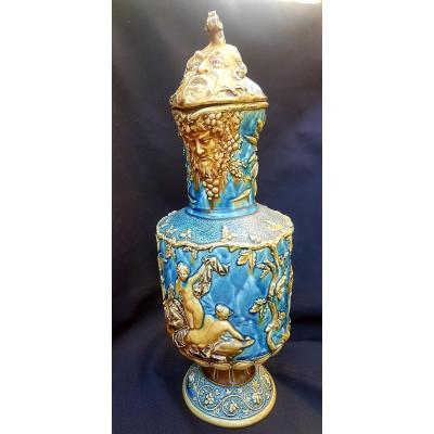 Needle Covered In Barbotine Napoleon III Majolica