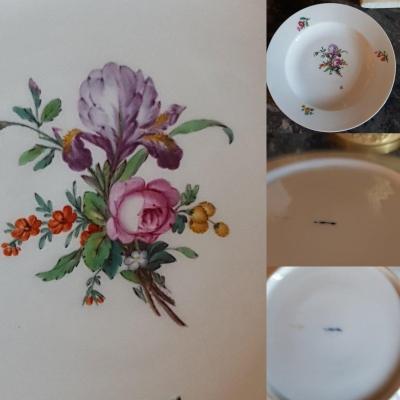 Porcelain Plate From Berlin Eighteenth Time Louis XVI