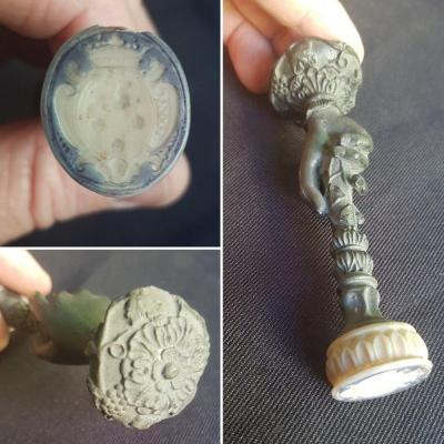 Seal Seal In Biscuit Early Early XIX Coat Of Arms