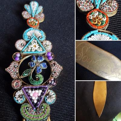 OUVRE-LETTRE COUPE-PAPIER COUPE PAPIER SOUVENIR GRAND TOUR ROMANTIQUE