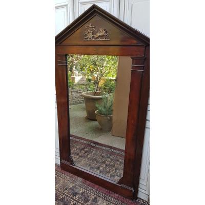 Large Mirror Empire Mahogany Trumeau