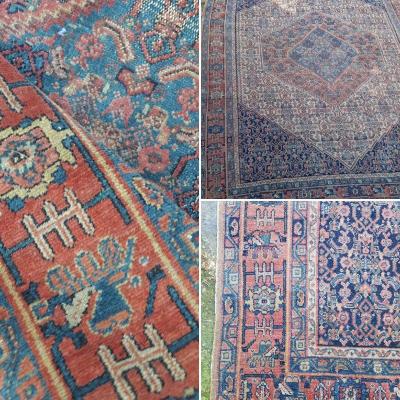 Antic Senneh Carpet Rug XIXe