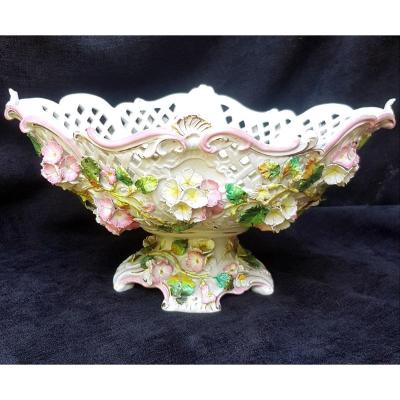 Large German Porcelain Bowl Napoleon III Period
