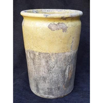 POTERIE SAINT JEAN DE FOS XIXe POT À OLIVES LANGUEDOC PROVENCE TERRE VERNISSÉE