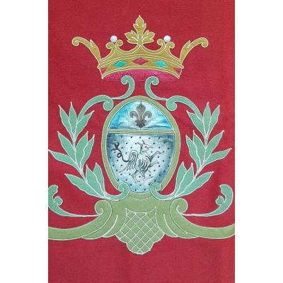 PANNEAU PANNEAUX CANTONNIÈRE LAMBREQUIN ARMOIRIES MARQUIS COURONNE NAPOLÉON III