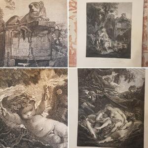 Two Engravings By FranÇois Boucher By Gaillard - Pair Of Beautiful XIXth Prints