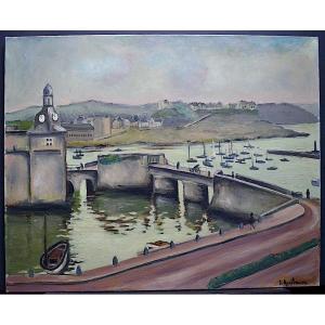 Apelbaum Signed Concarneau Port Bretagne Belfry Marine XX Rt622