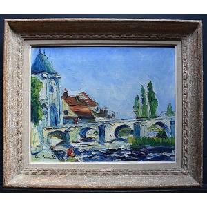 Landscape Roman Bridge  River Signed To Identify Post Impressionist  XX Rt652
