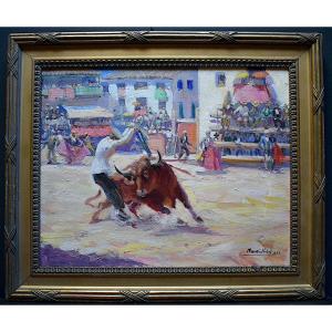 Martin Vidal Corella Dated 1953 Bullfighting Bull Spain Bullfight 20th  Rt662
