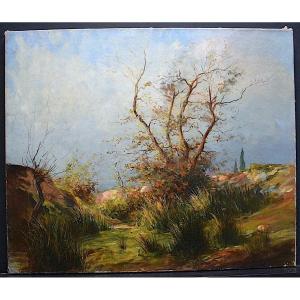Provence Provençal Impressionist Countryside Landscape Signed To Identify XX Rt671