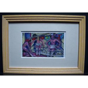 Signed Luc D Costumes Valbella Switzerland Art Deco XX Rt 683