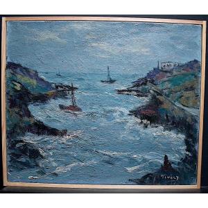 Signed Tivoly Marine Boats Impressionist XX Rt698