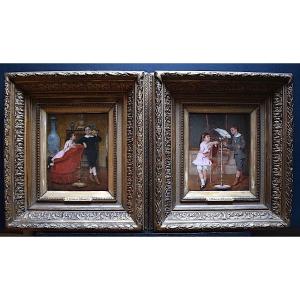 Albert Roosenboom Belgian Children With Birds XIX Rt720