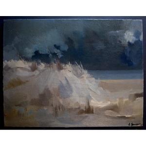 F Buisson Abstract Marine Signed XX Rt734