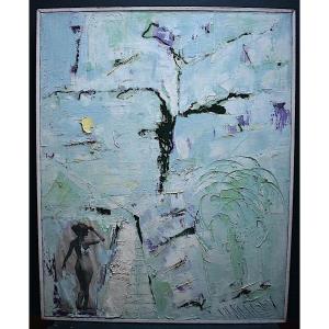 M Mikaelian Abstract Surreal Nude Female Collage 1985 XX Rt741